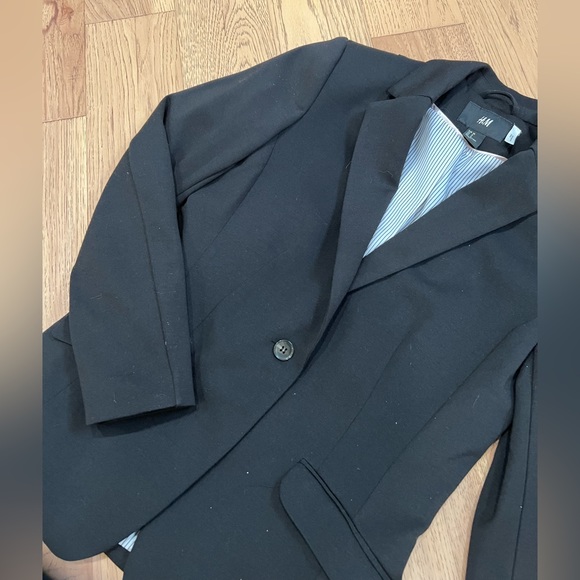 Classic tapered black blazer H&M size 8 - Picture 1 of 9